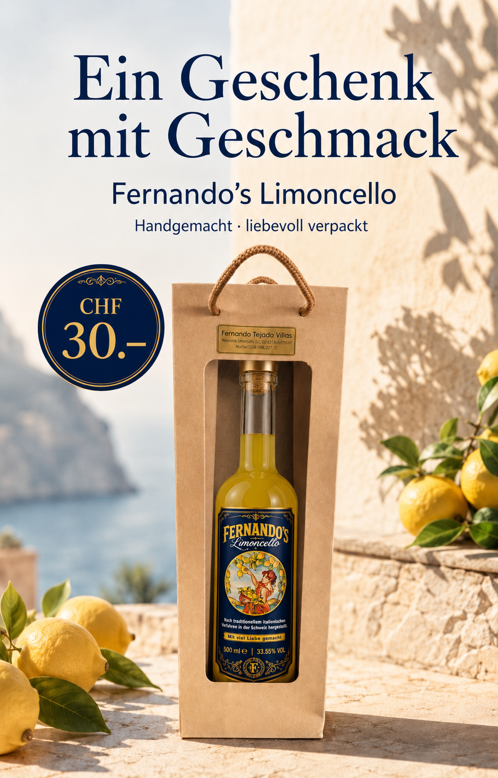 Fernando’s Limoncello im Geschenkbeutel · CHF 30.–
